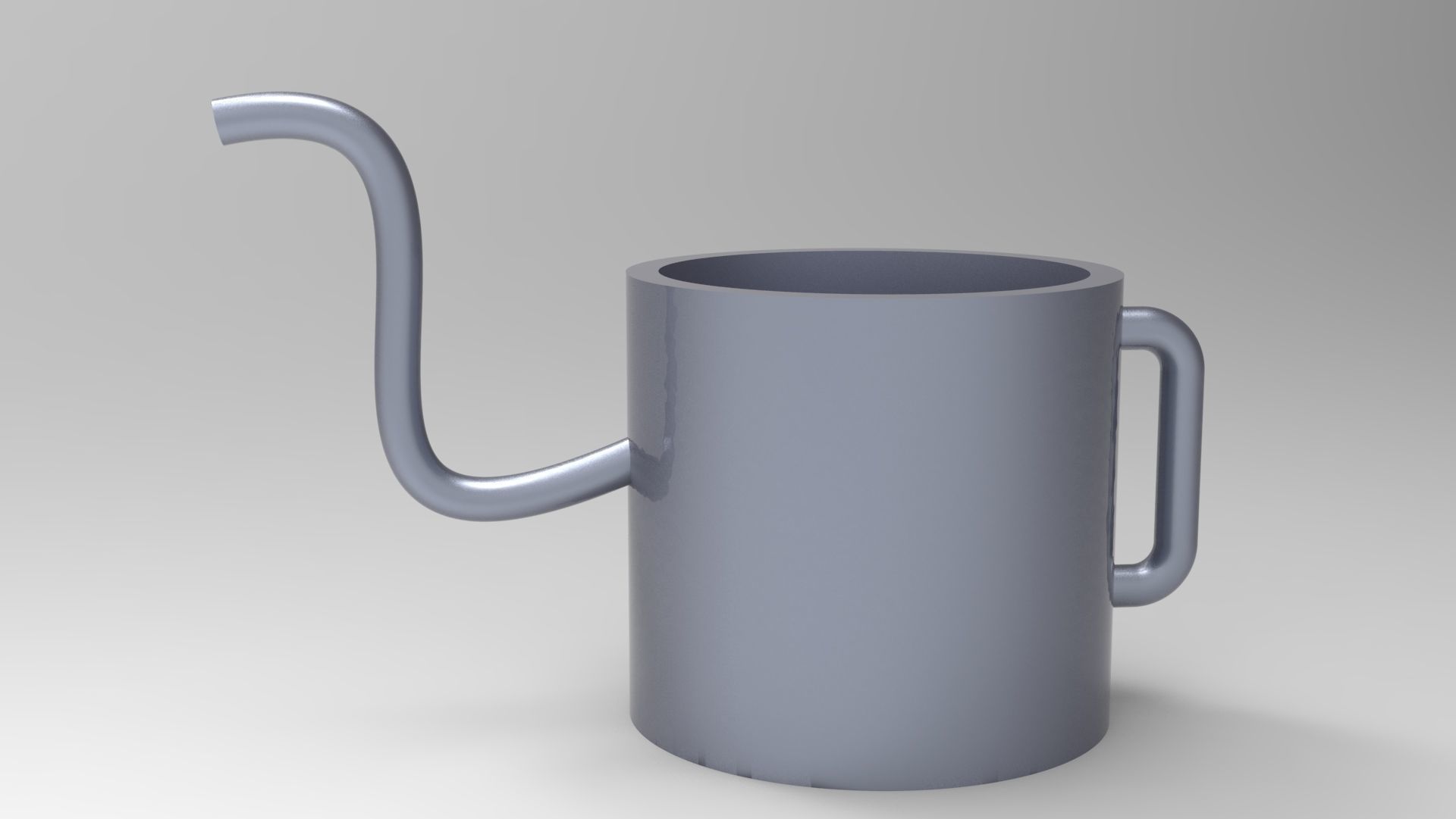 teapot metal pot with pipe 3D model_10