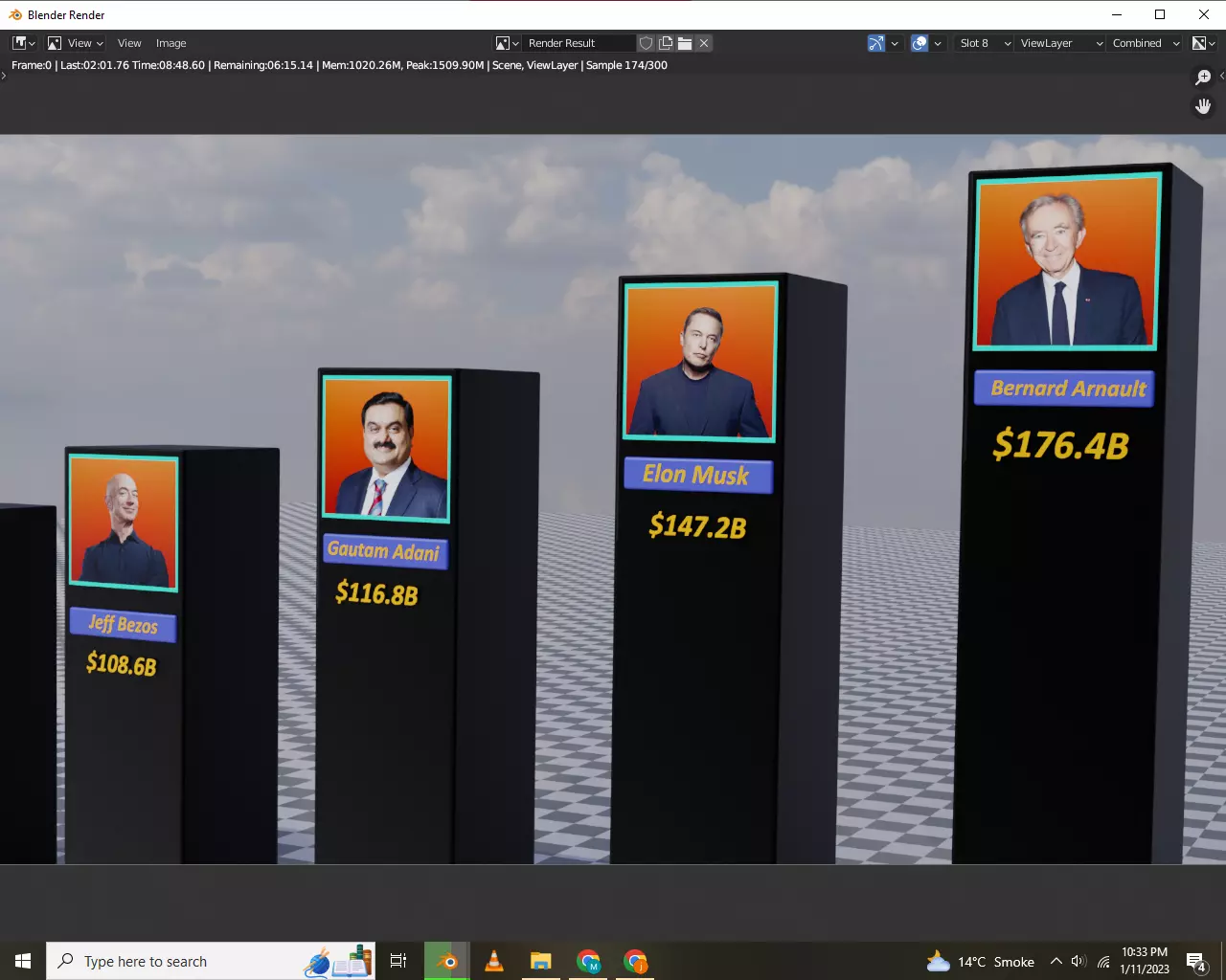3d Comparison Video Template Animated 2023 Low-poly 3D model_0