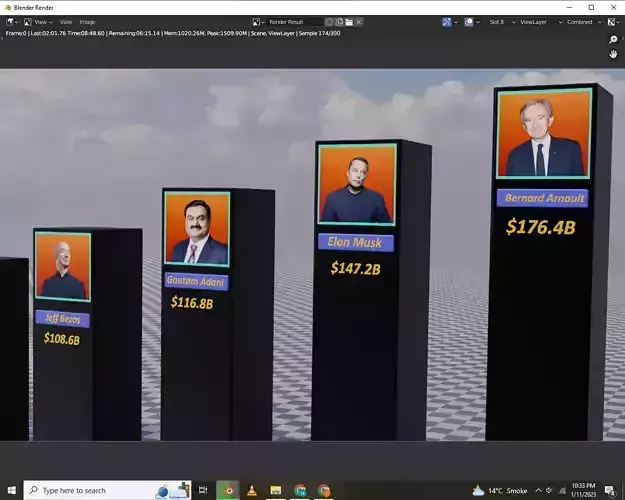 3d Comparison Video Template Animated 2023 Low-poly 3D model