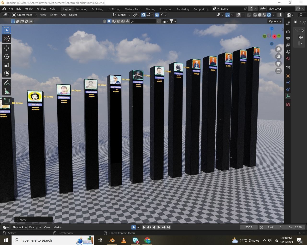 3d Comparison Video Template Animated 2023 Low-poly 3D model_1