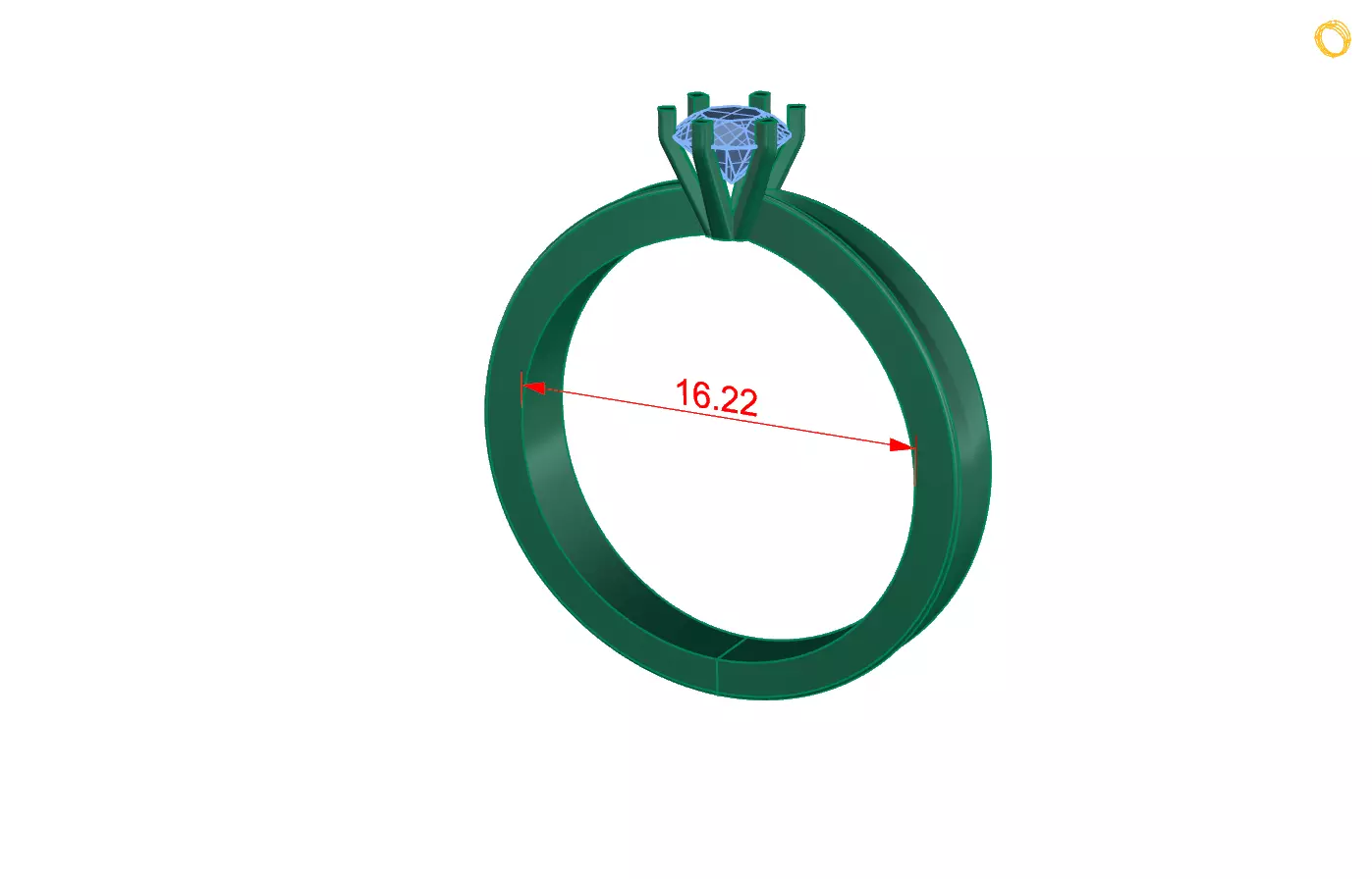 Rings 40 3D print model_0