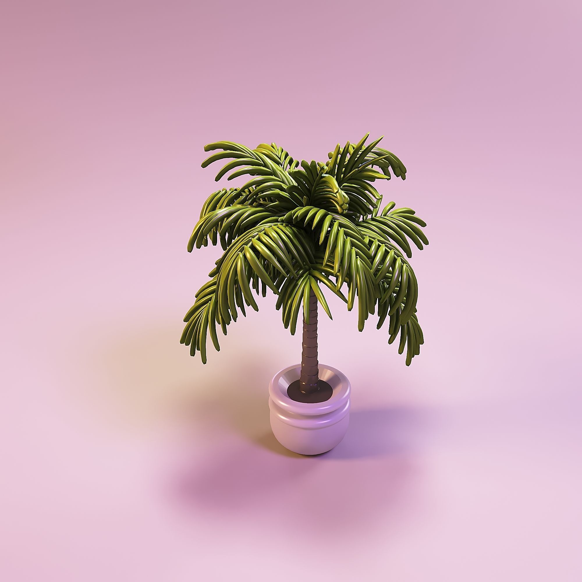Miniature dollhouse furniture plant palm tree 3D print model_4