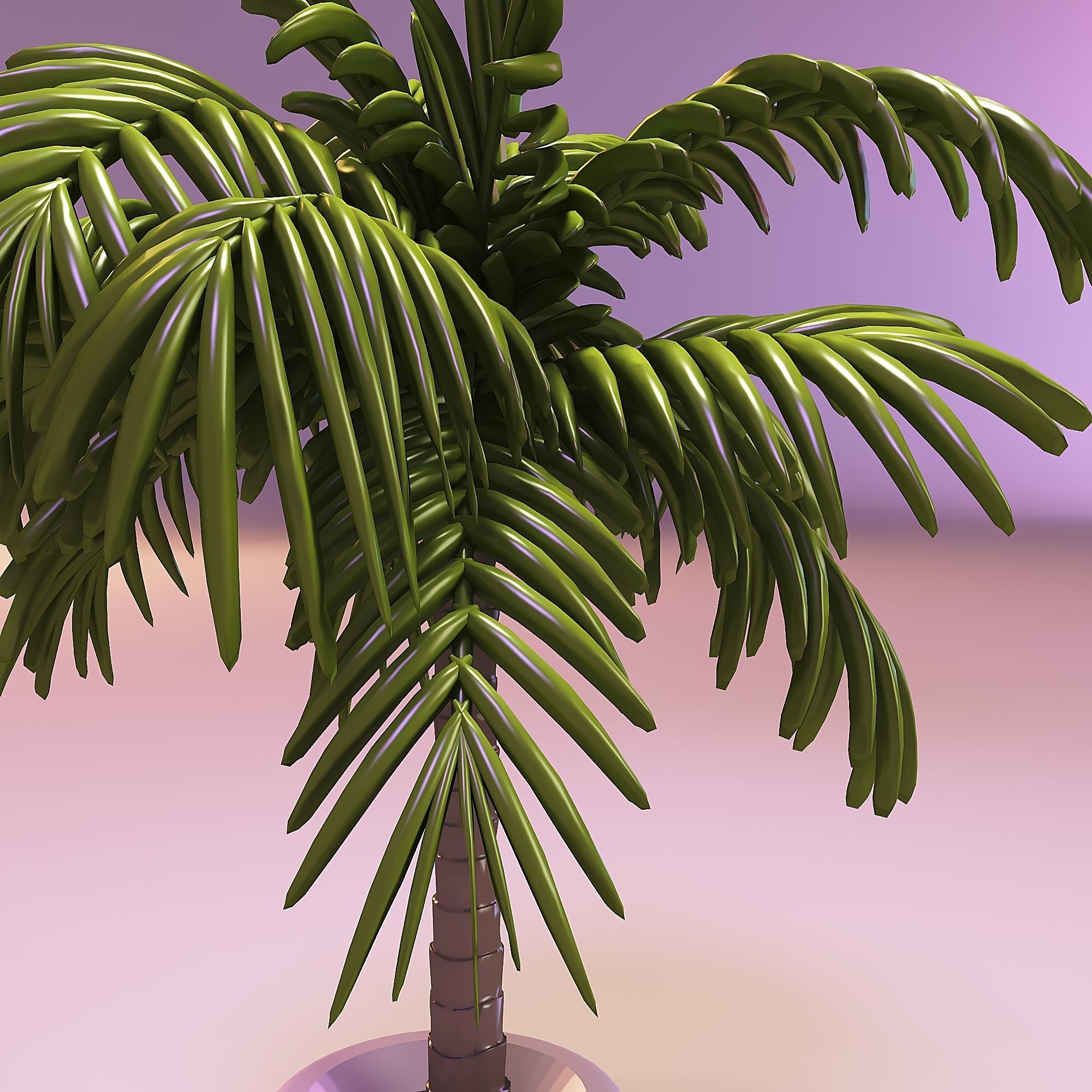 Miniature dollhouse furniture plant palm tree 3D print model_2