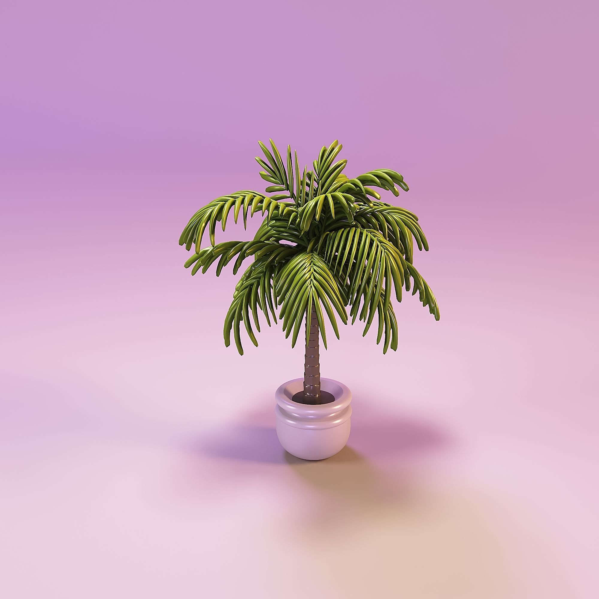 Miniature dollhouse furniture plant palm tree 3D print model_1