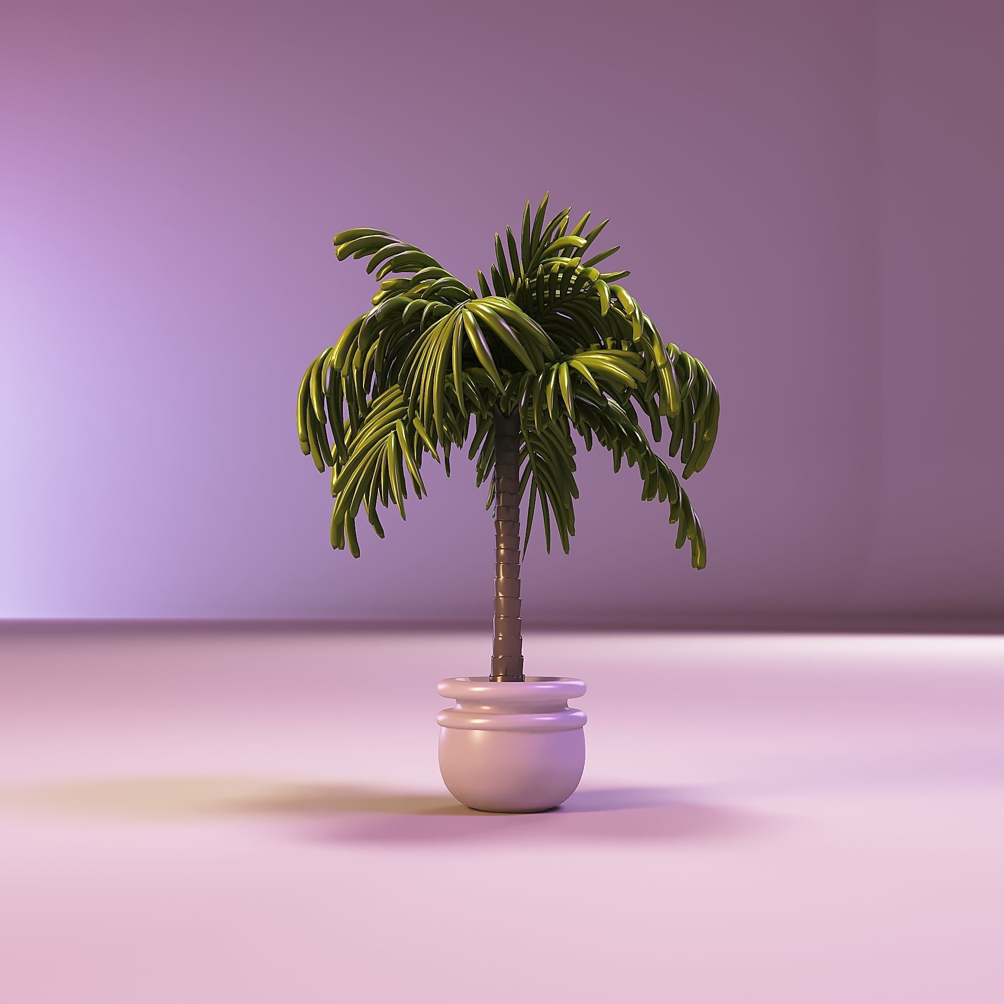 Miniature dollhouse furniture plant palm tree 3D print model_3