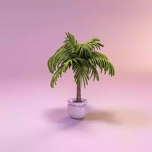 Miniature dollhouse furniture plant palm tree 3D print model