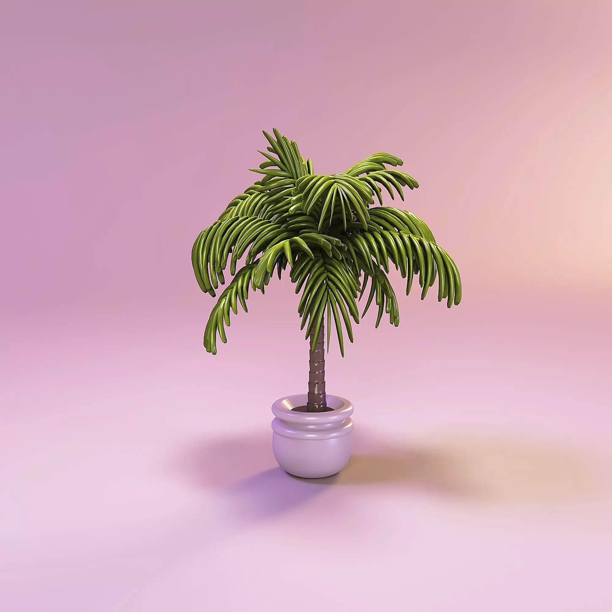 Miniature dollhouse furniture plant palm tree 3D print model_0