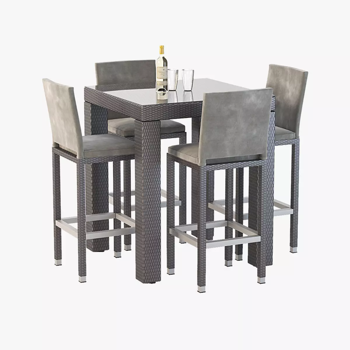 Ibiza Outdoor Garden Bistro Set 3D model