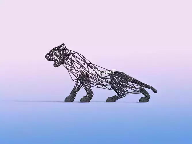JAGUAR - WIRE FRAME 3D print model