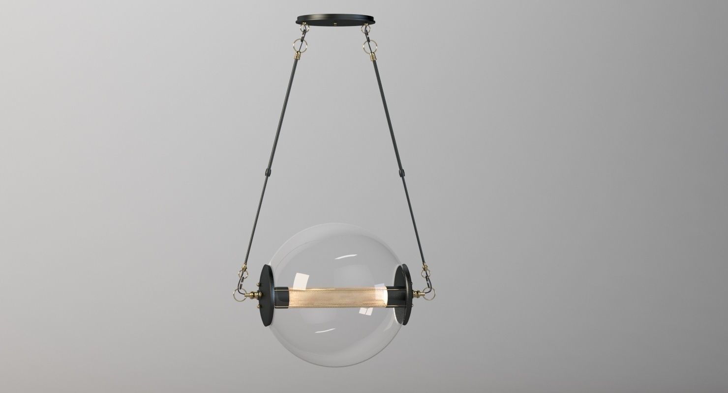 Hubbardton Forge Otto Sphere Glass Pendant Light Fixture 3D model_7