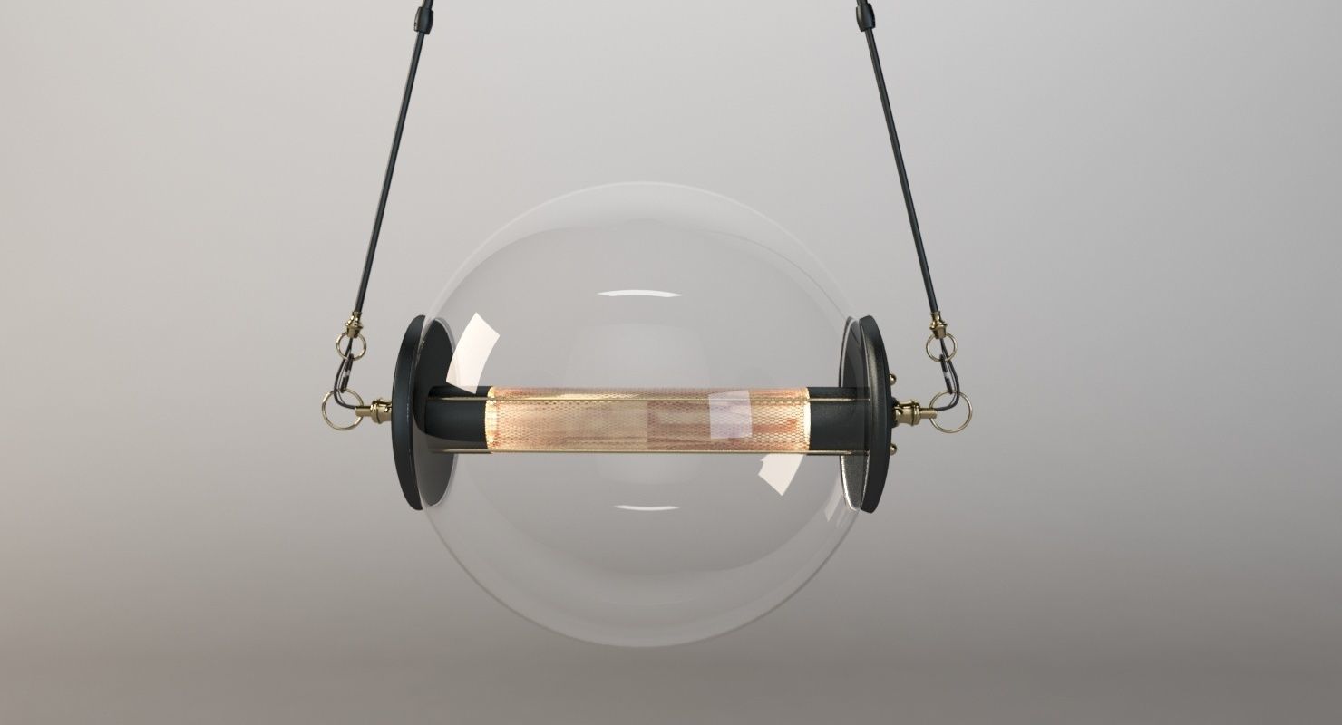 Hubbardton Forge Otto Sphere Glass Pendant Light Fixture 3D model_9