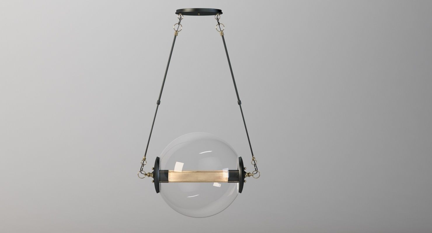 Hubbardton Forge Otto Sphere Glass Pendant Light Fixture 3D model_4