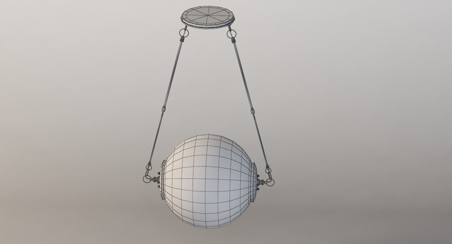 Hubbardton Forge Otto Sphere Glass Pendant Light Fixture 3D model_10