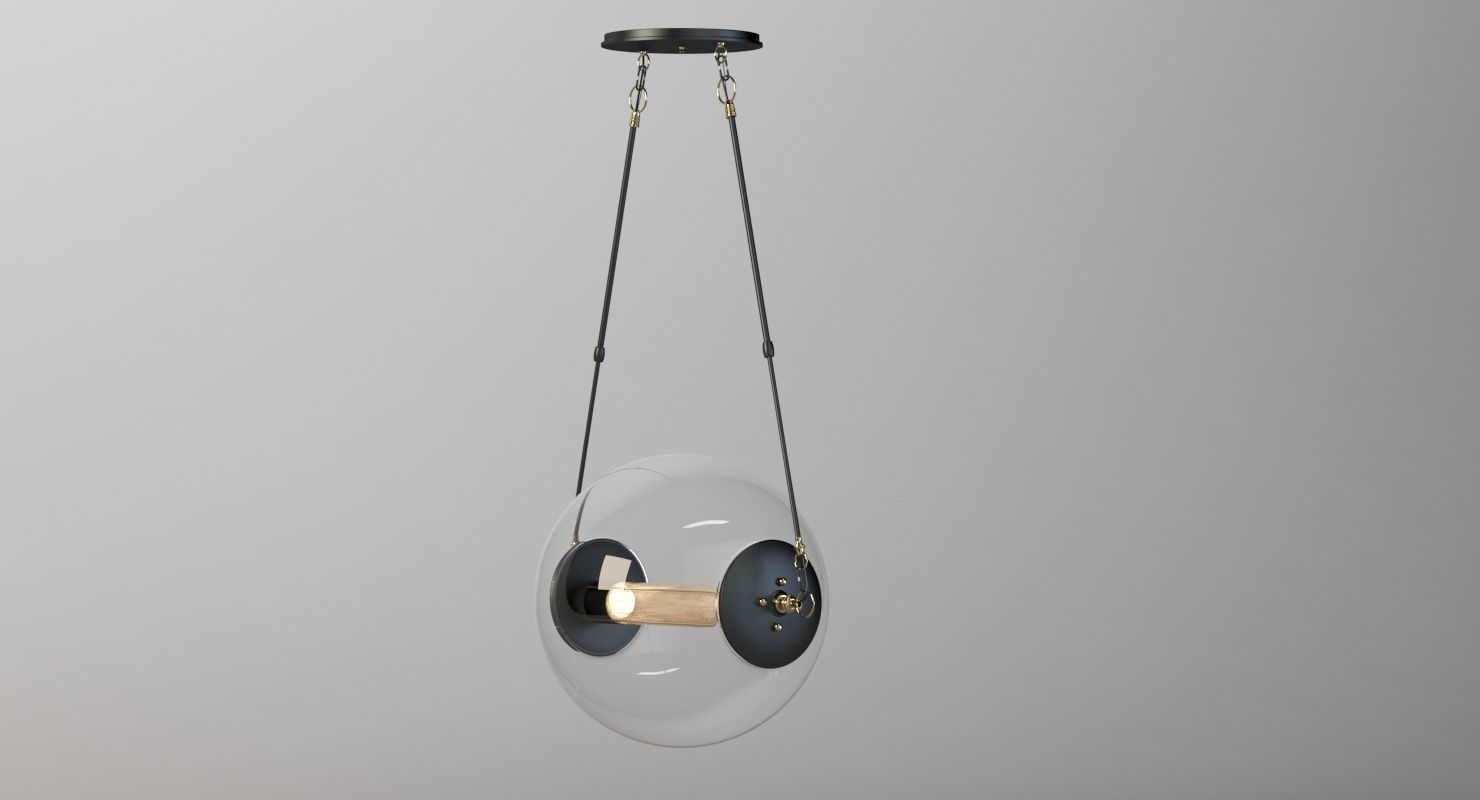 Hubbardton Forge Otto Sphere Glass Pendant Light Fixture 3D model_6