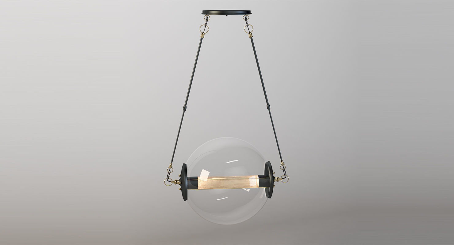 Hubbardton Forge Otto Sphere Glass Pendant Light Fixture 3D model_8