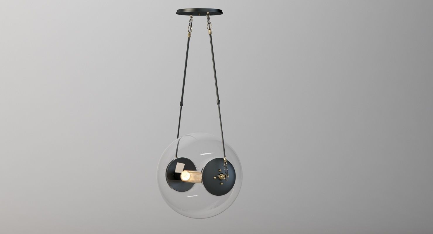 Hubbardton Forge Otto Sphere Glass Pendant Light Fixture 3D model_3
