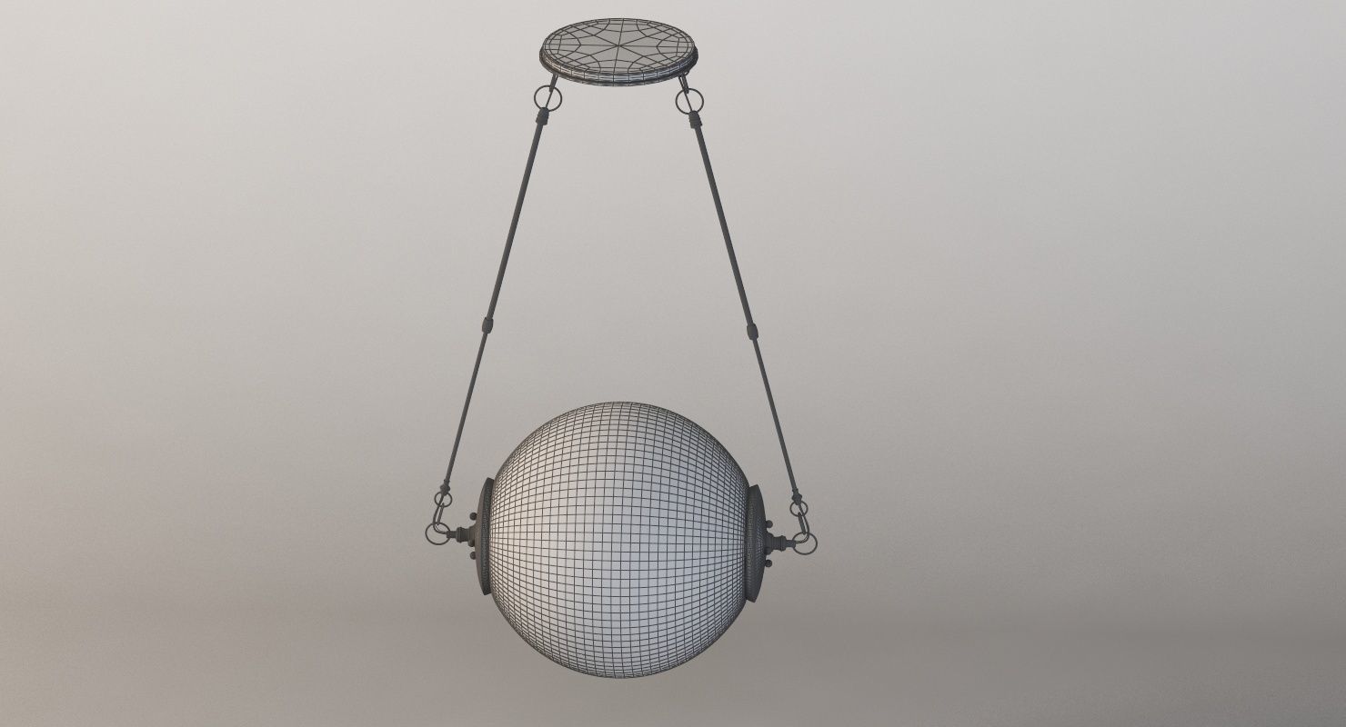 Hubbardton Forge Otto Sphere Glass Pendant Light Fixture 3D model_11