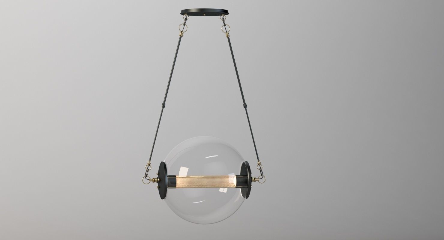 Hubbardton Forge Otto Sphere Glass Pendant Light Fixture 3D model_1