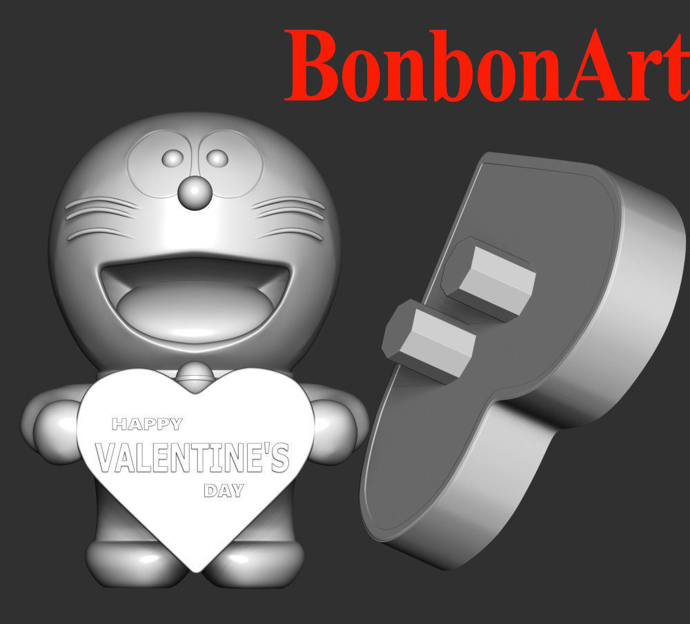 Doraemon - Valentine Day Free 3D print model_3