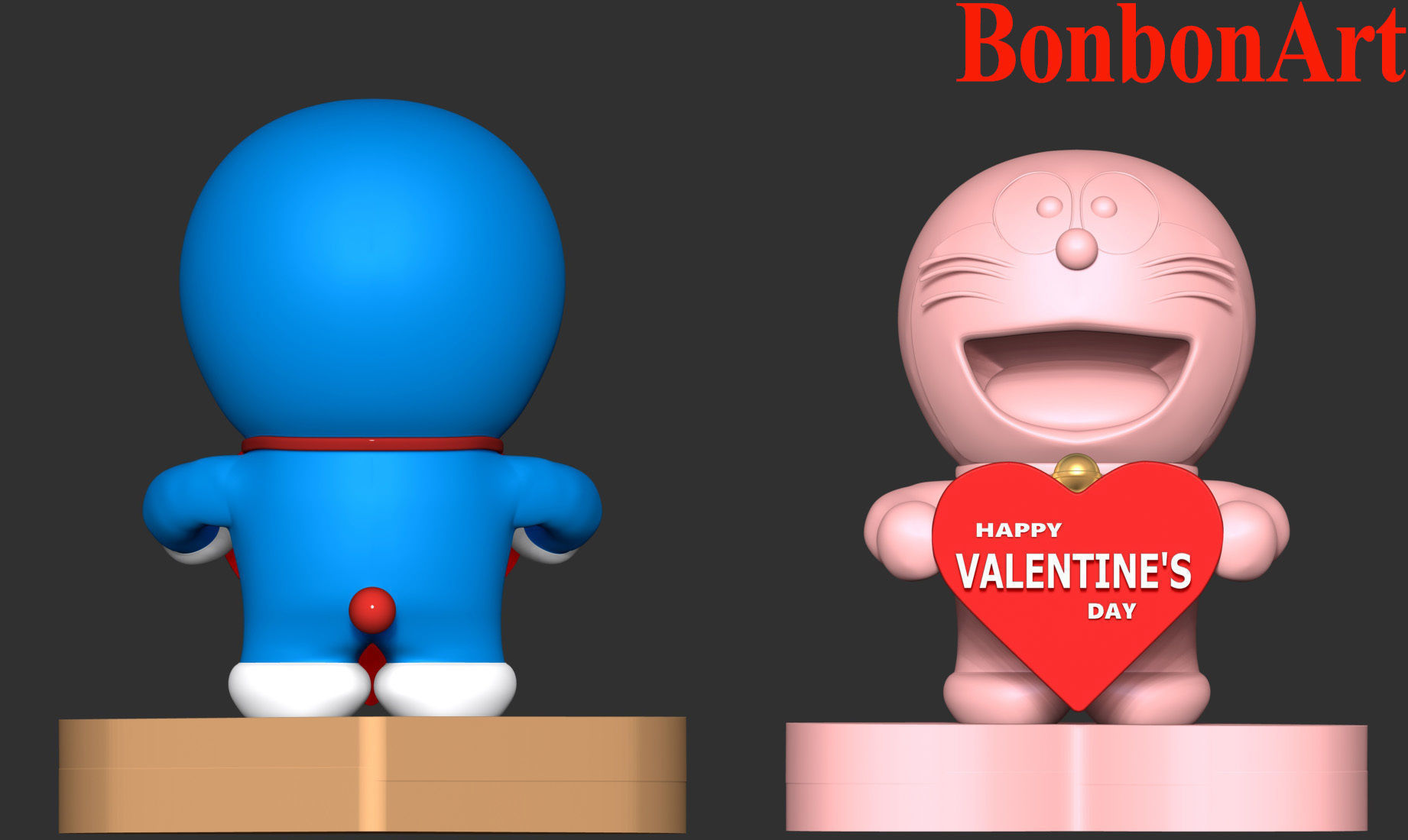 Doraemon - Valentine Day Free 3D print model_5