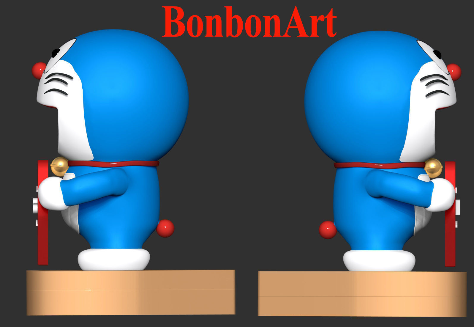 Doraemon - Valentine Day Free 3D print model_2
