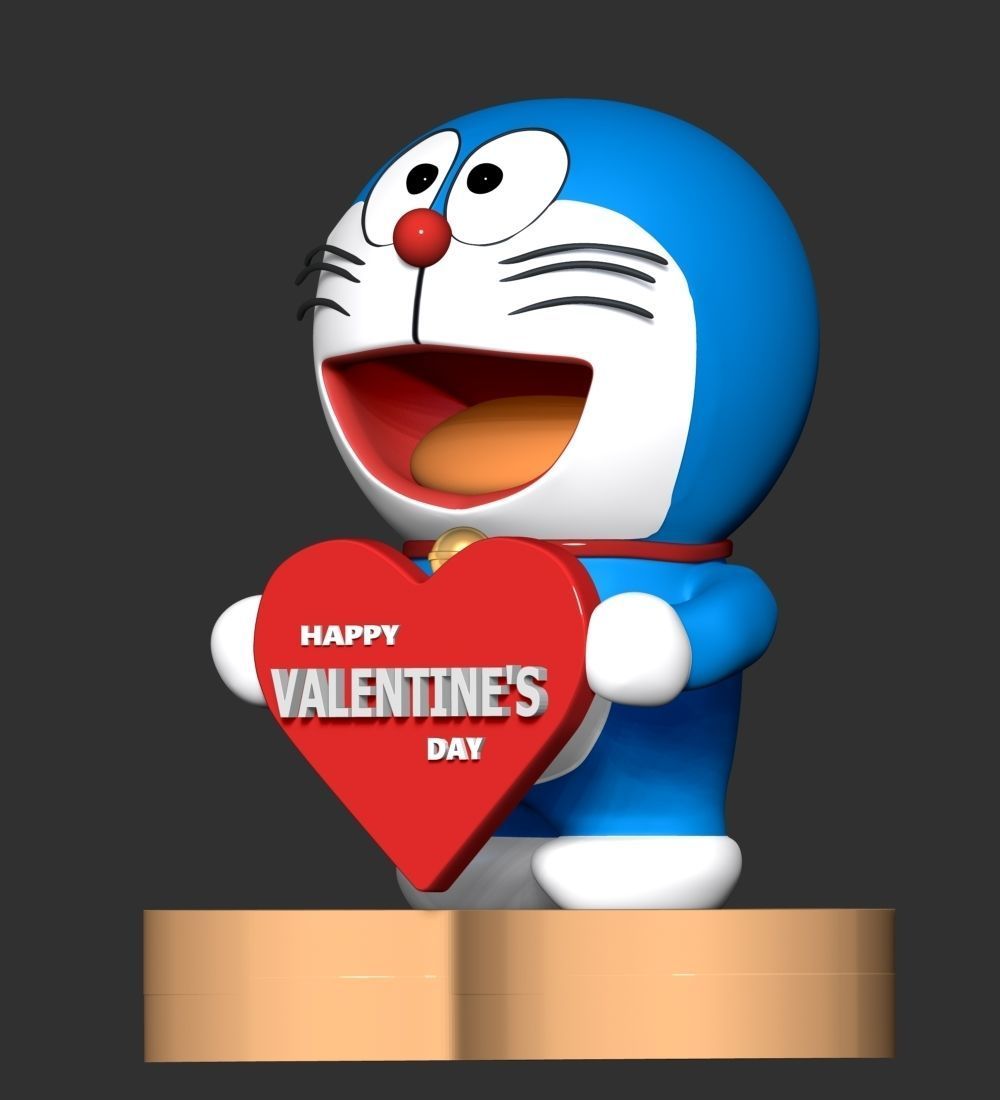 Doraemon - Valentine Day Free 3D print model_7