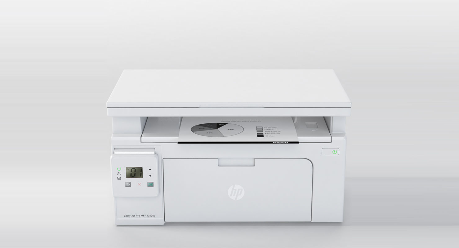 Hp Laserjet Pro M130nw Laser Printer 3D model_9