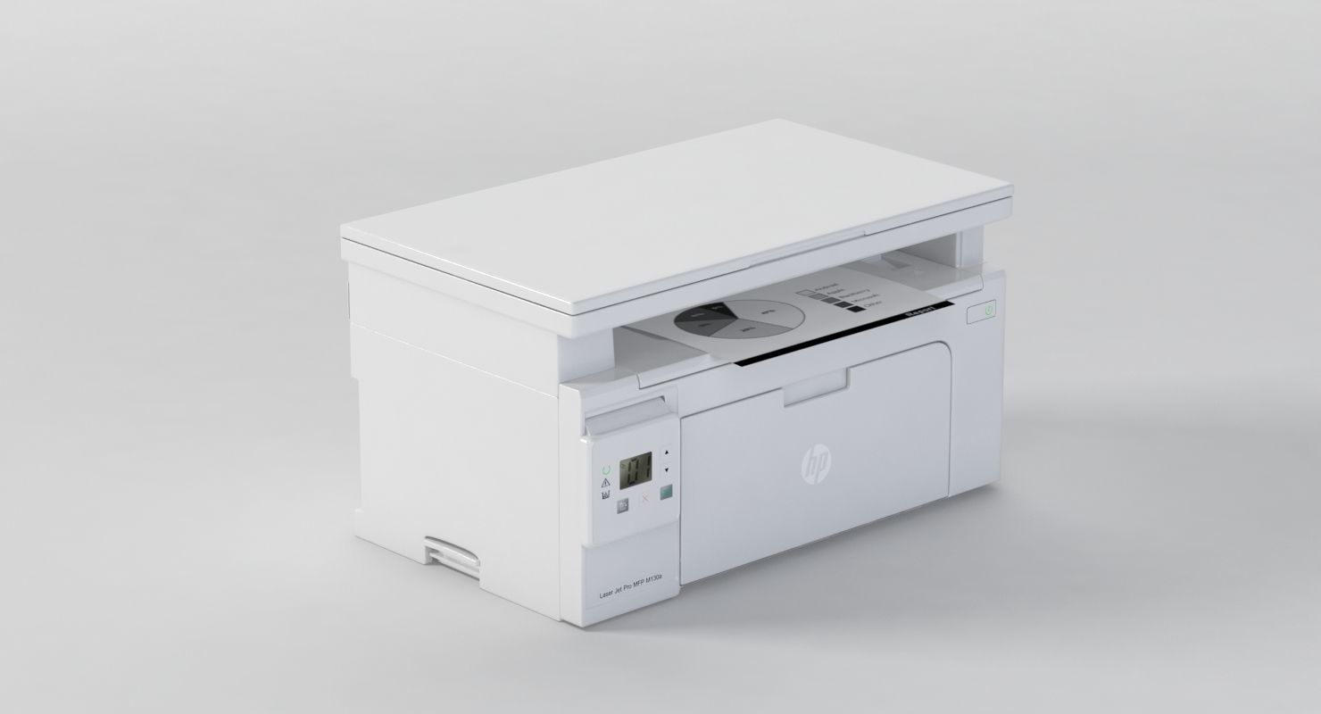Hp Laserjet Pro M130nw Laser Printer 3D model_2