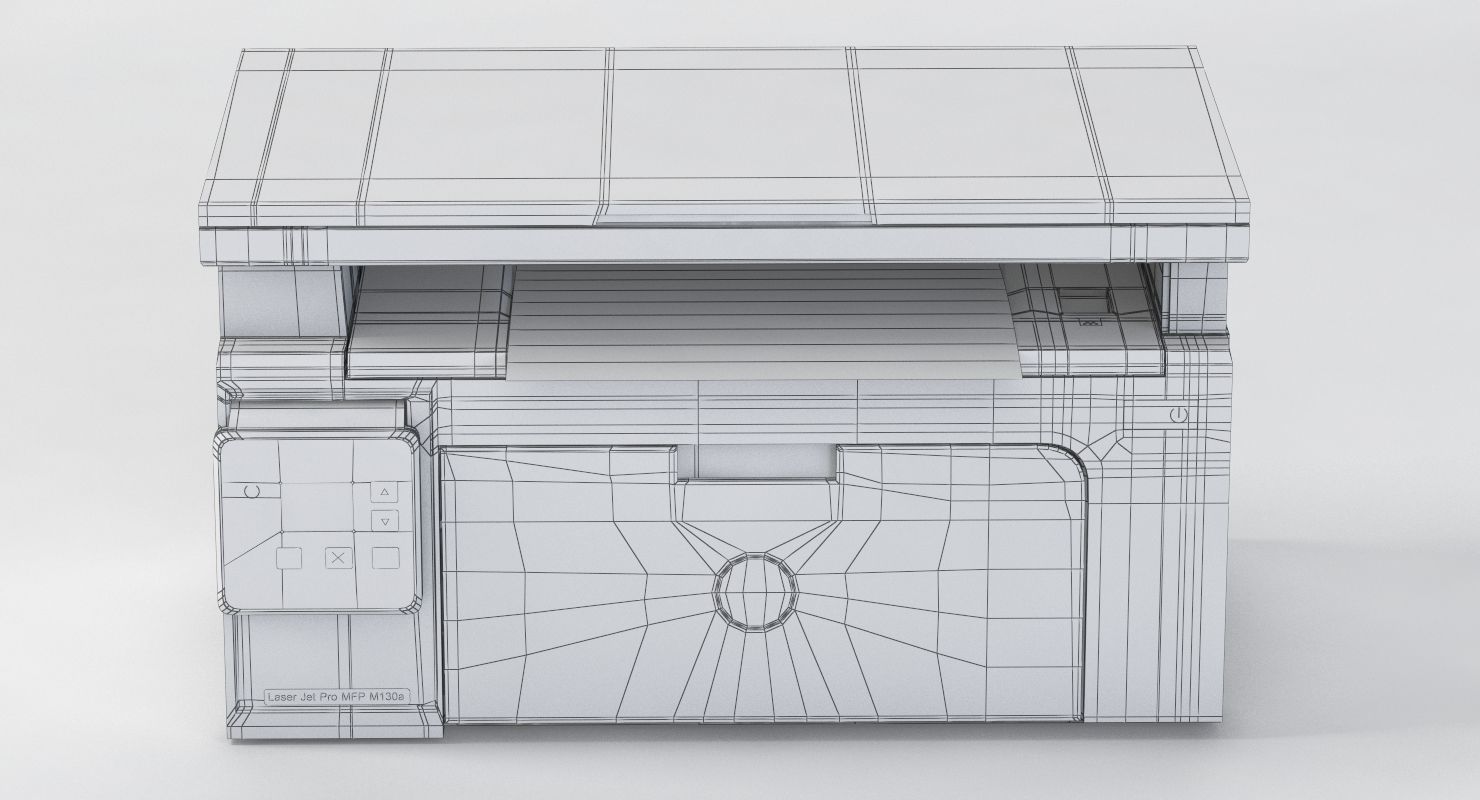 Hp Laserjet Pro M130nw Laser Printer 3D model_13