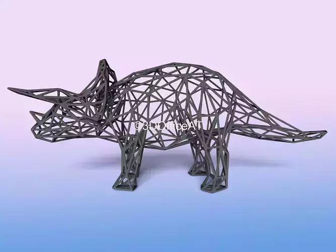 TRICERATOP - DINO WIRE ART 3D print model