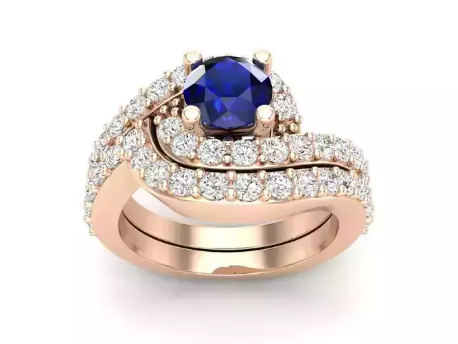 AV 383 Diamond jewelry ring and band for woman