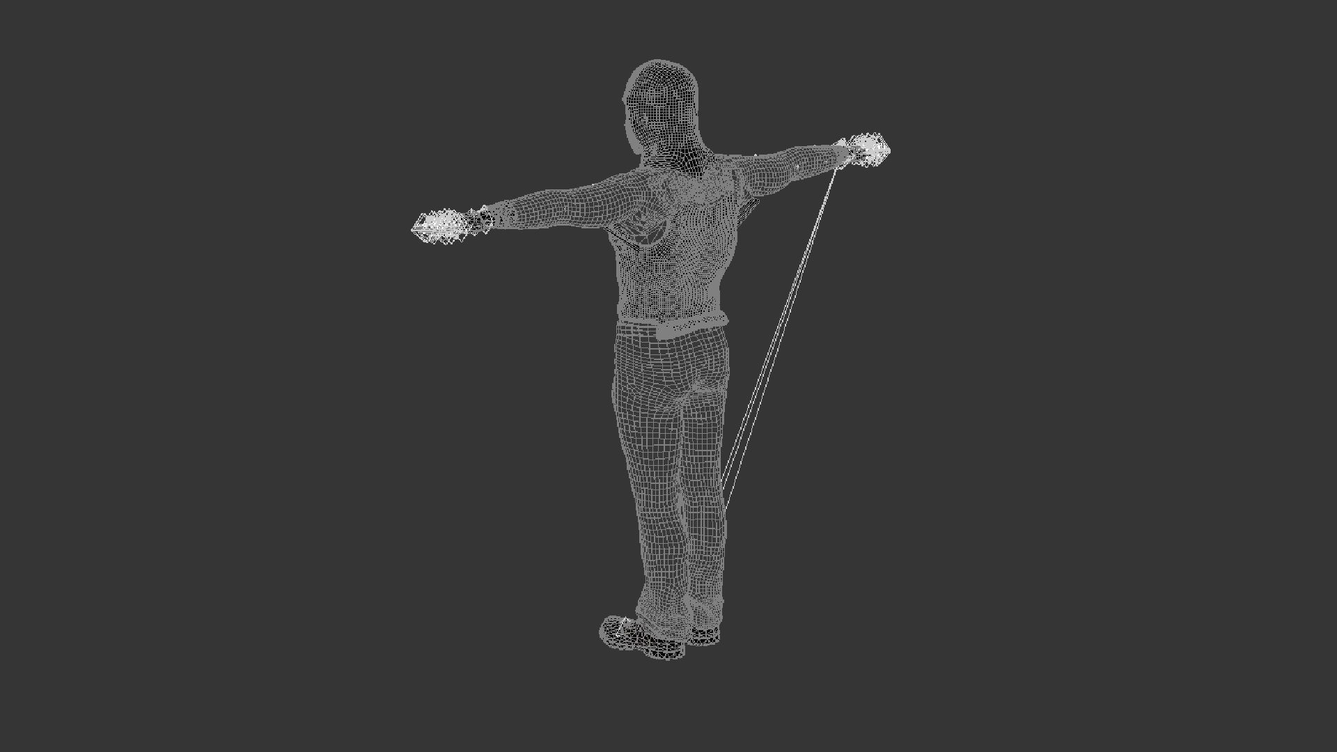 Cyberpunk Soldier Low-poly 3D model_7