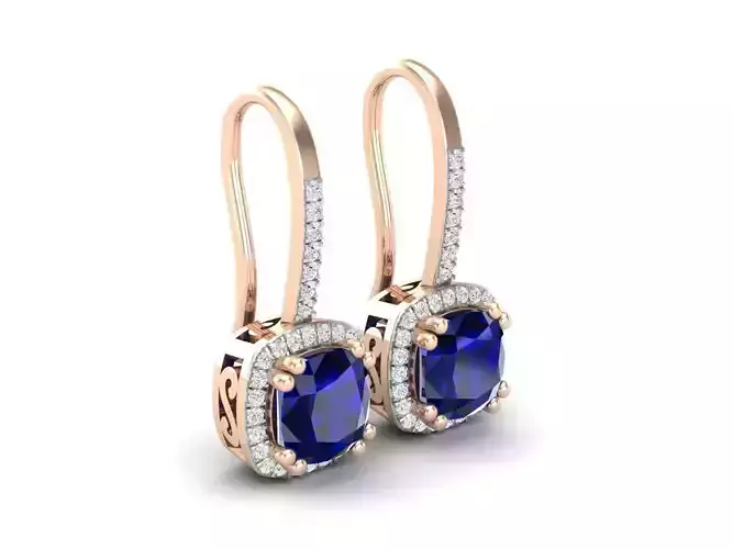 AV 384 Diamond Ladies Dangling Drop Earrings