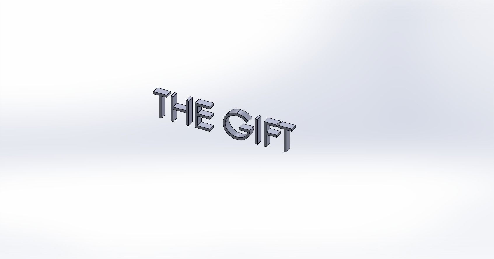 The gift text 3D model_2