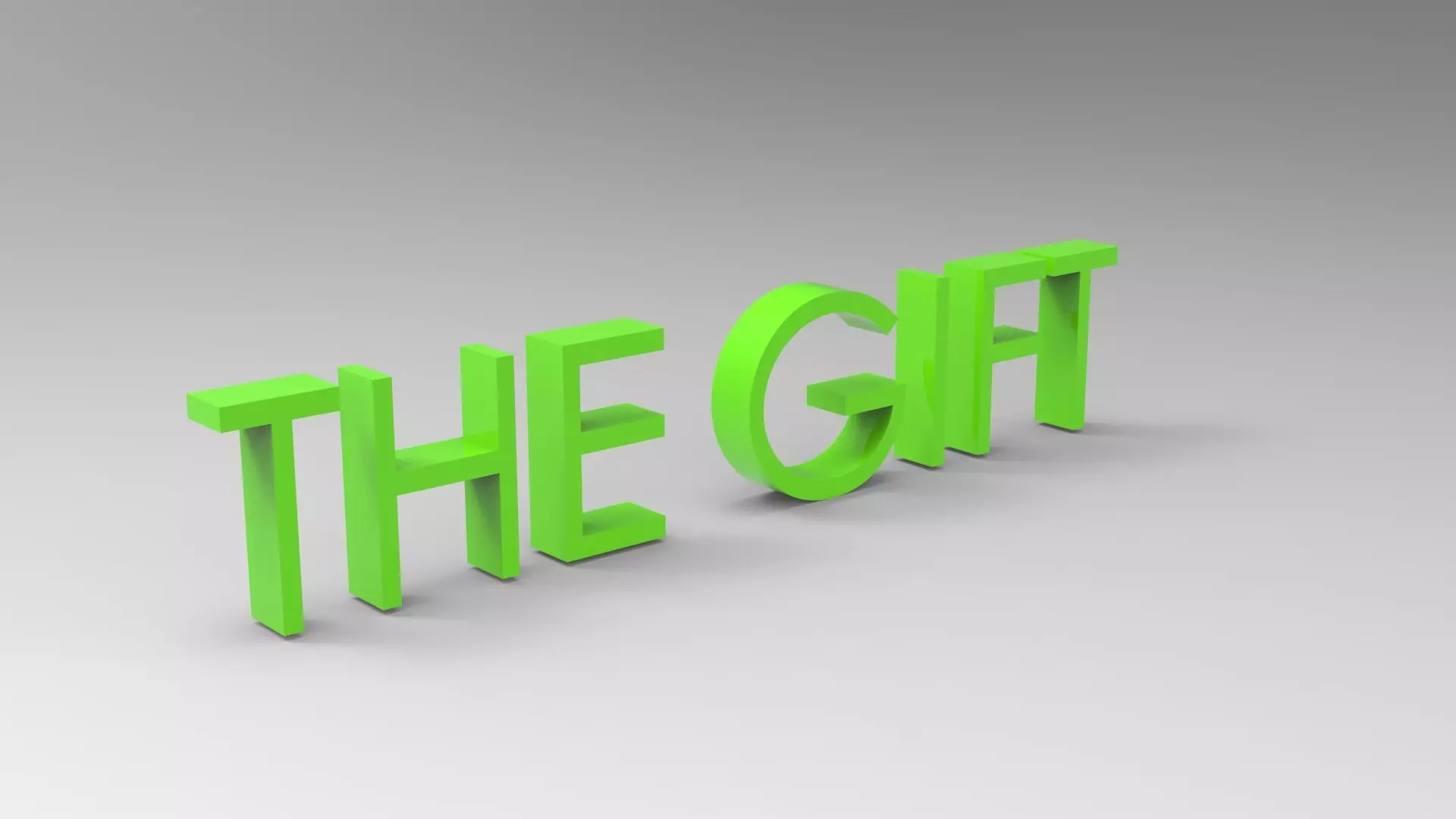 The gift text 3D model_0