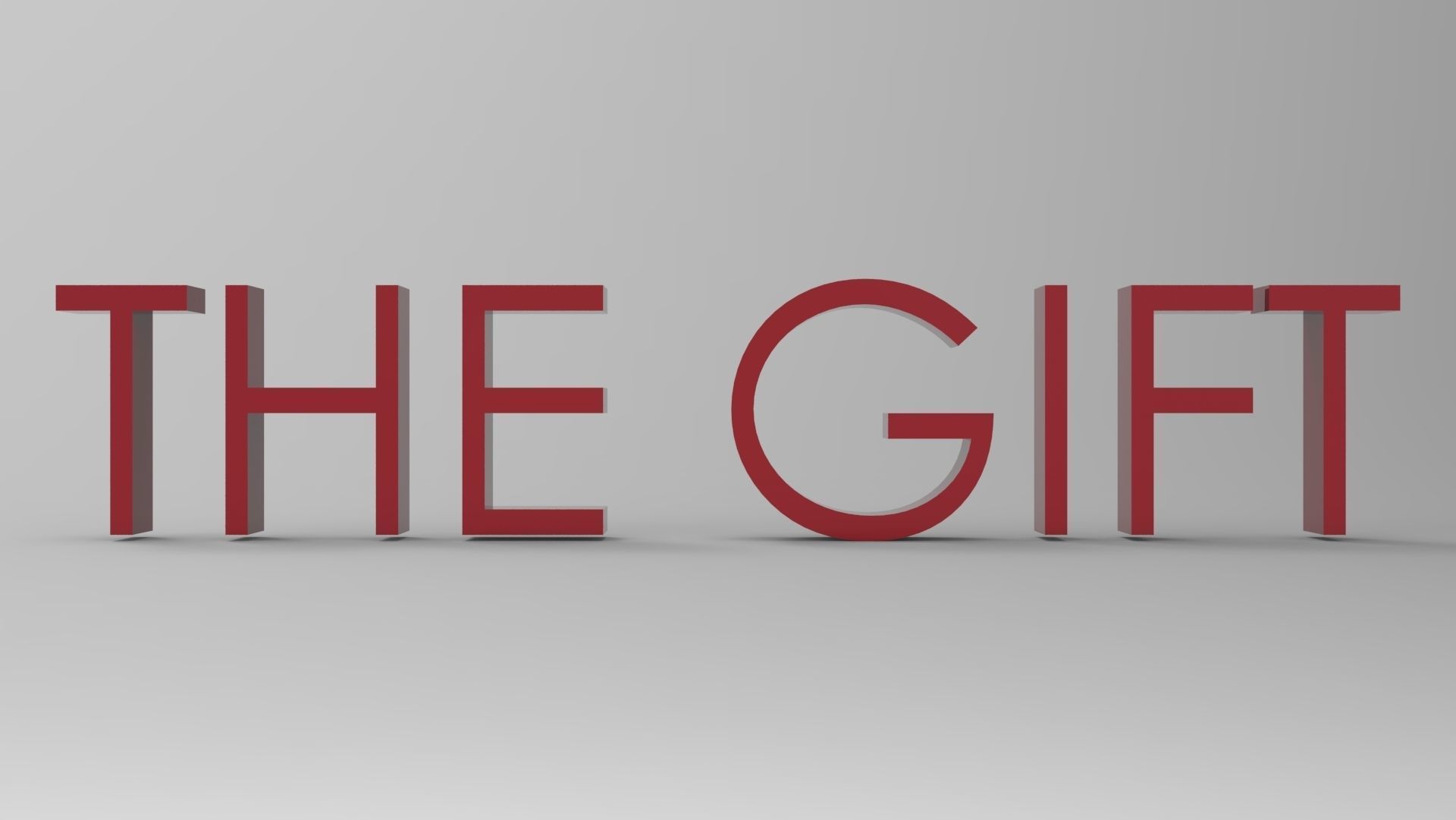 The gift text 3D model_9