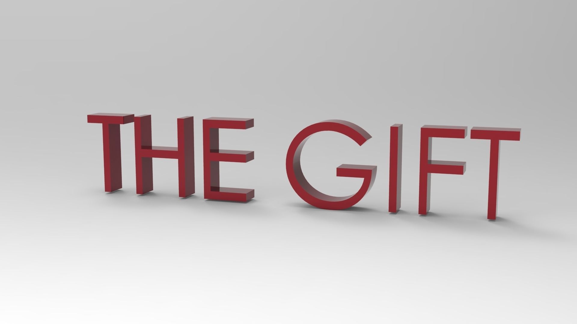 The gift text 3D model_8
