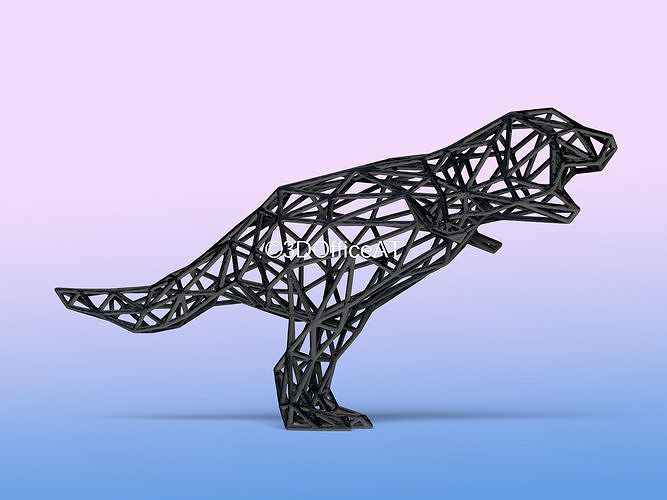 T-REX - WIRE ART 3D print model