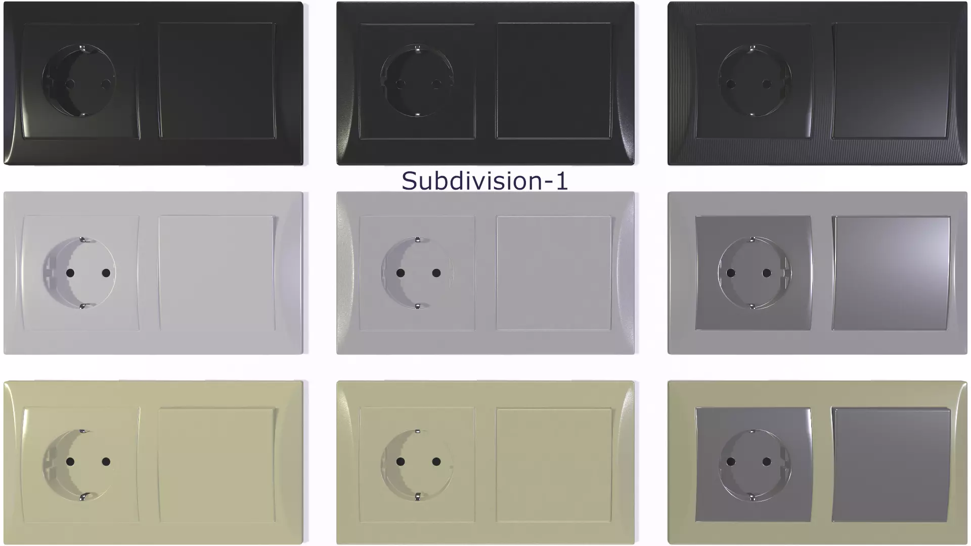 Power socket and light switch 3D model_0