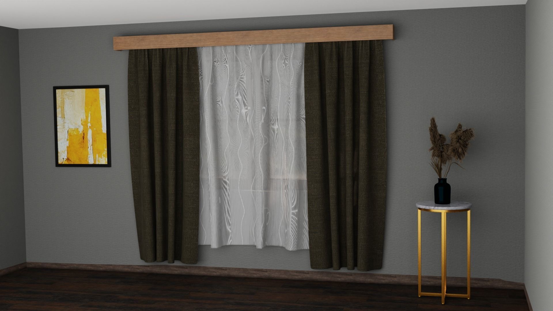 Curtains 01 3D model_10