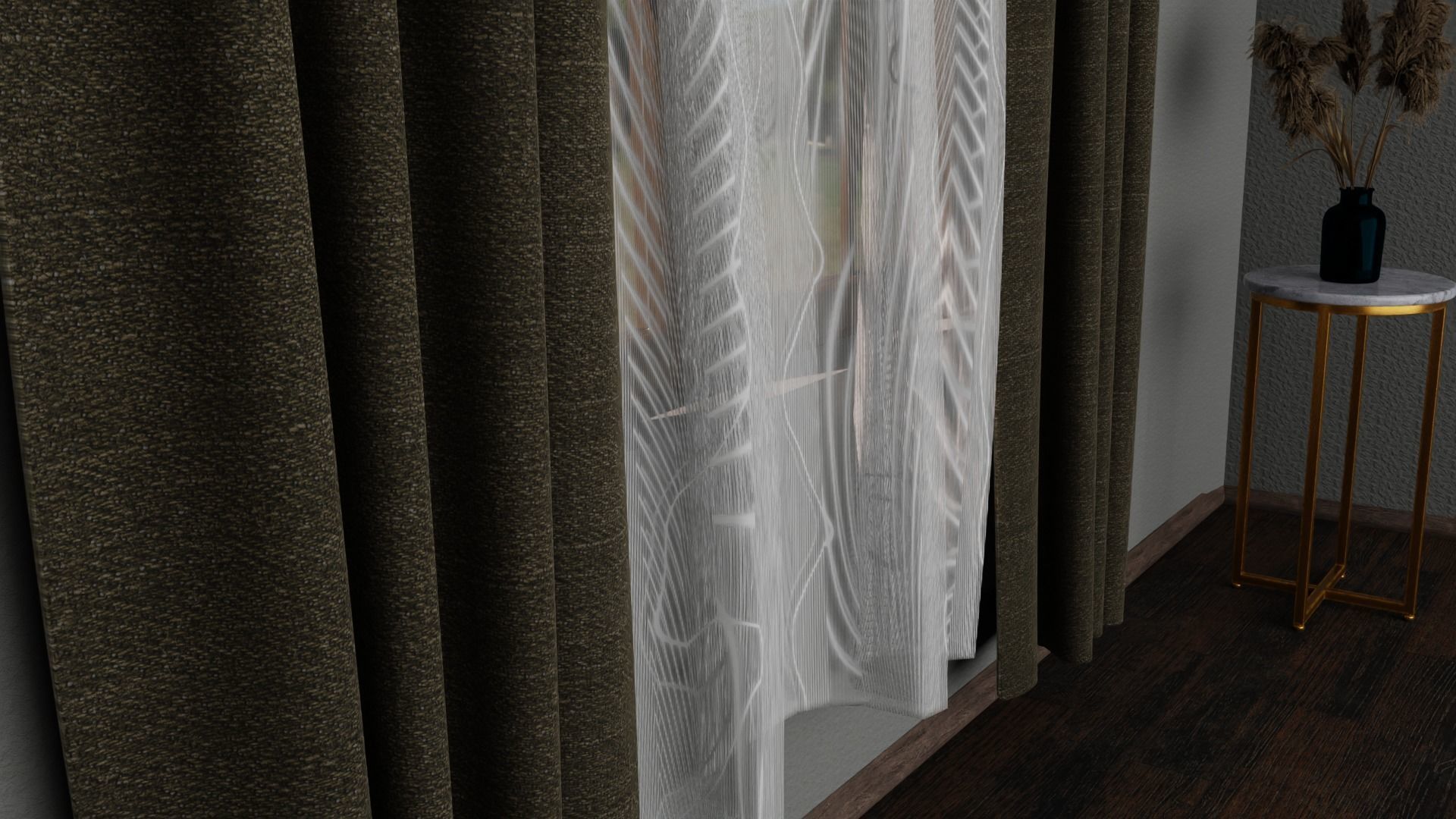 Curtains 01 3D model_12