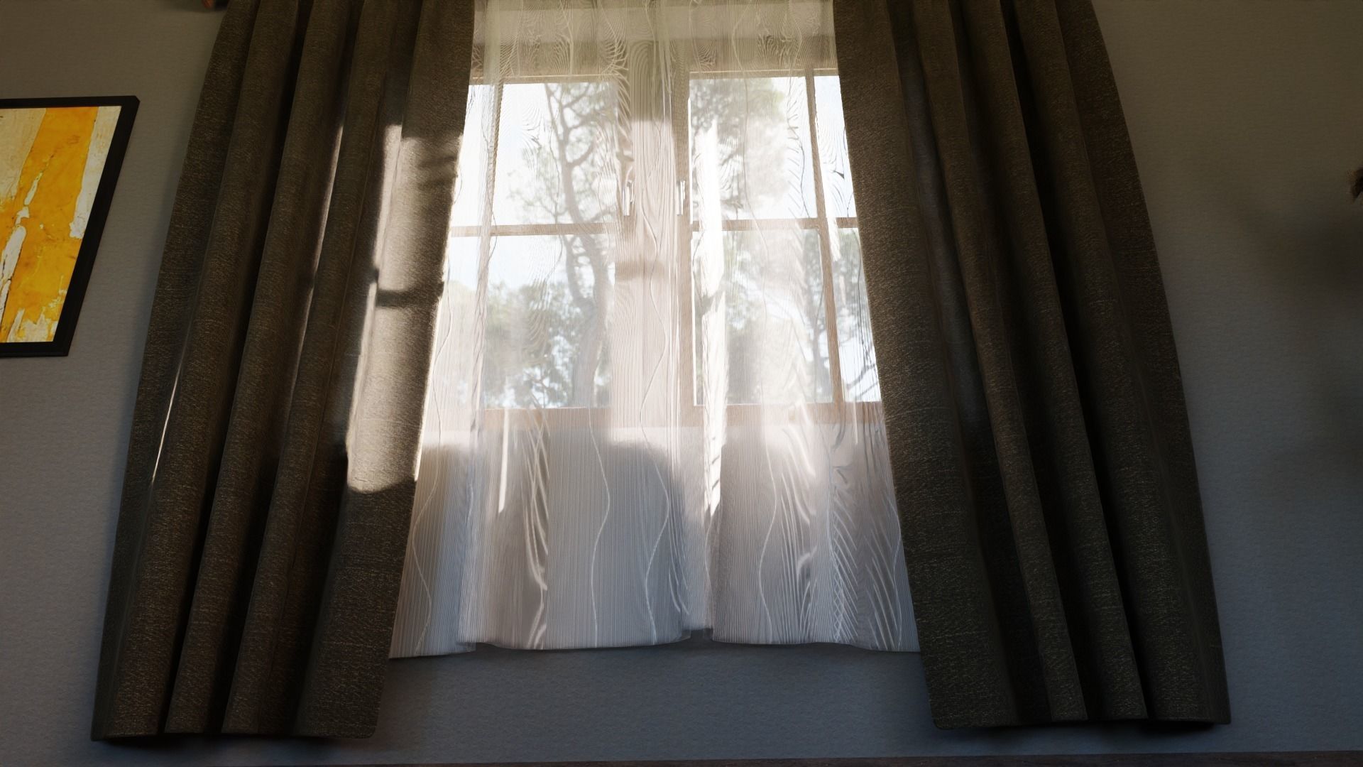 Curtains 01 3D model_6