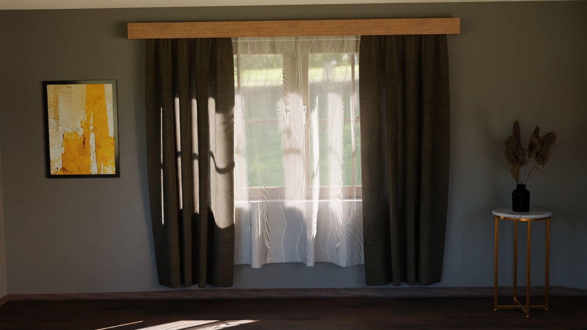 Curtains 01 3D model_8