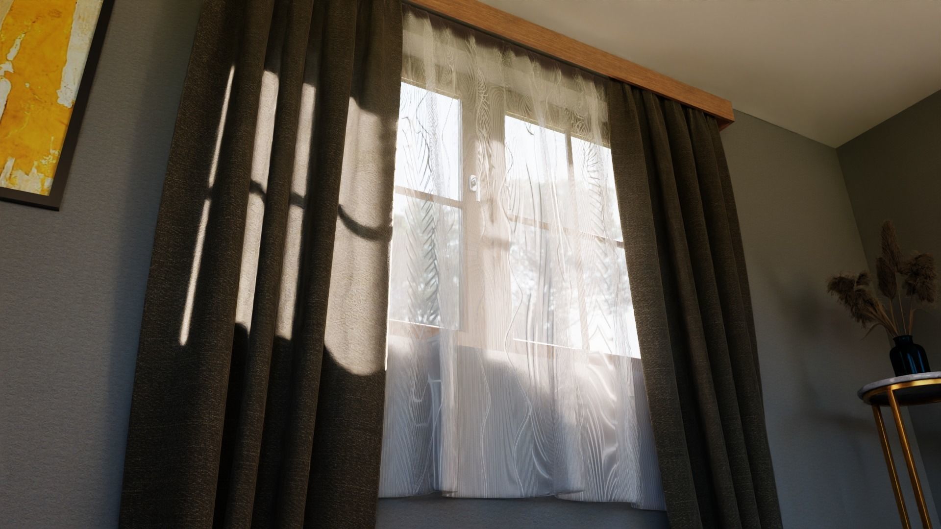 Curtains 01 3D model_2