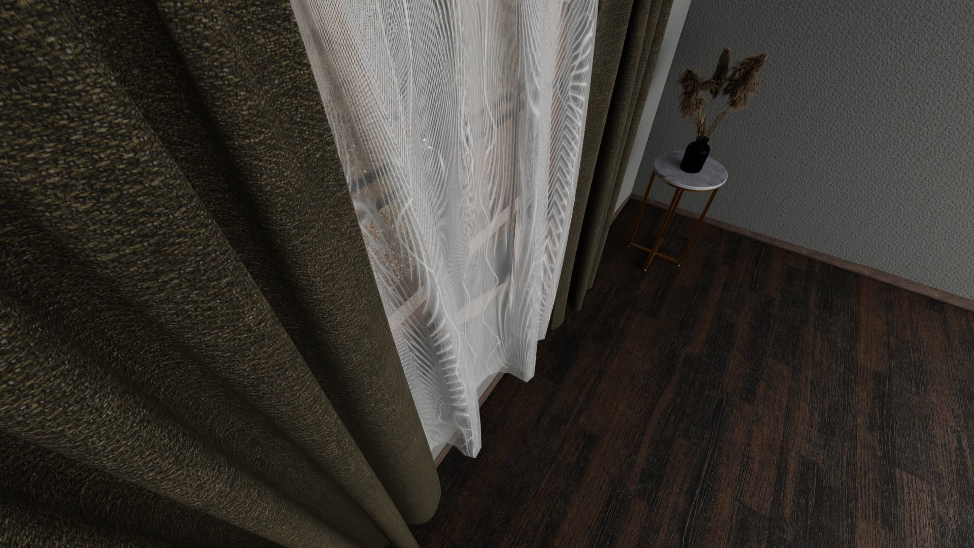 Curtains 01 3D model_14
