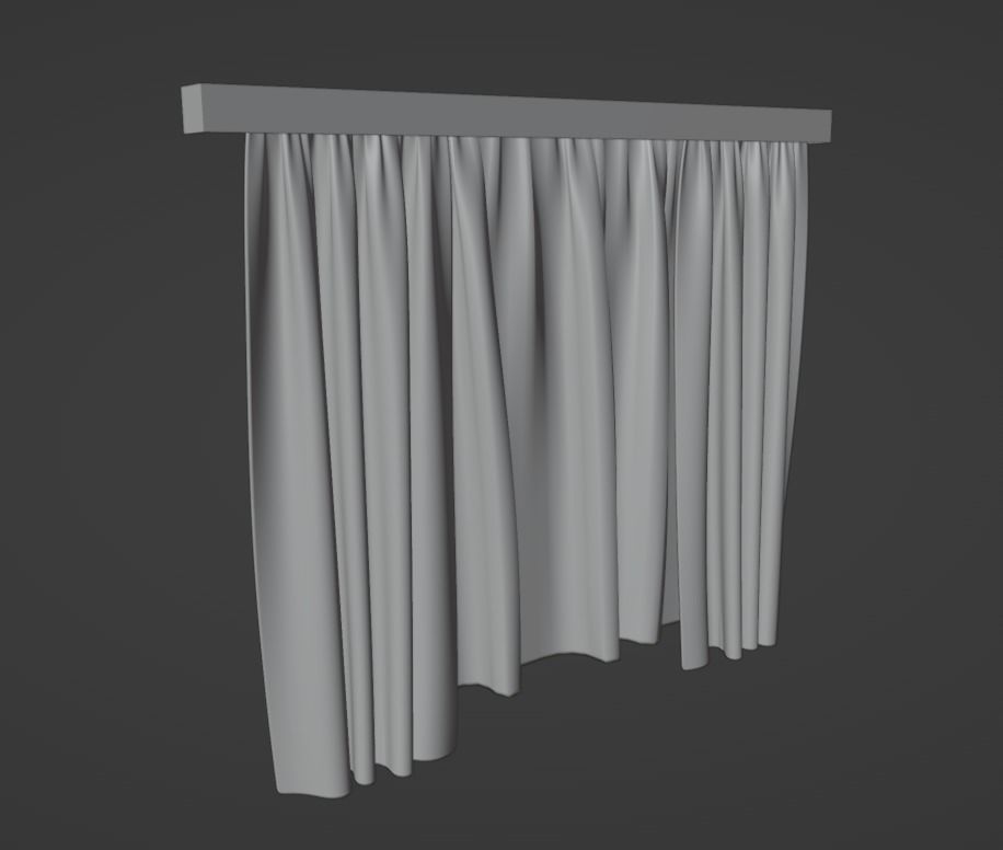 Curtains 01 3D model_20