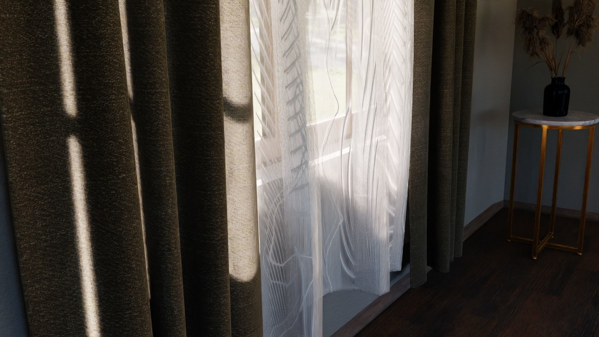 Curtains 01 3D model_3