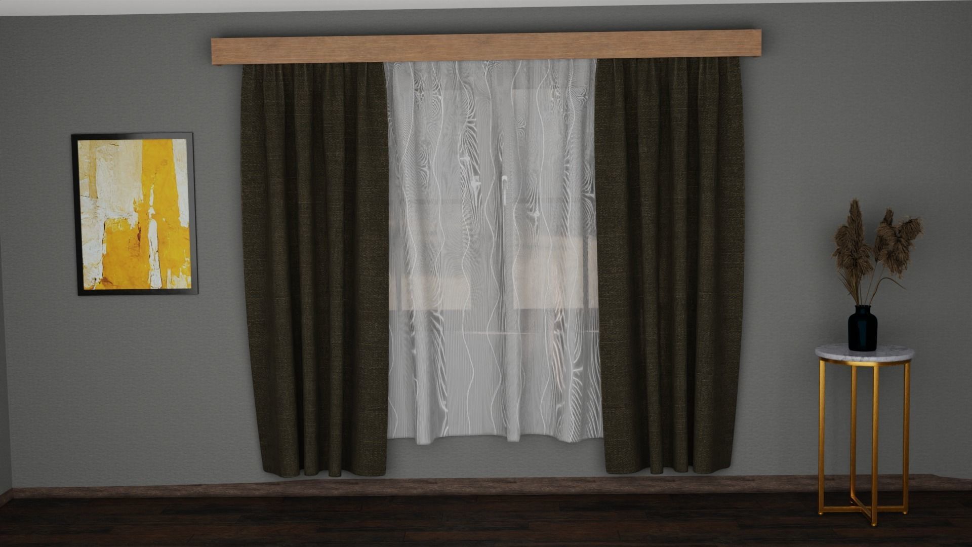 Curtains 01 3D model_17
