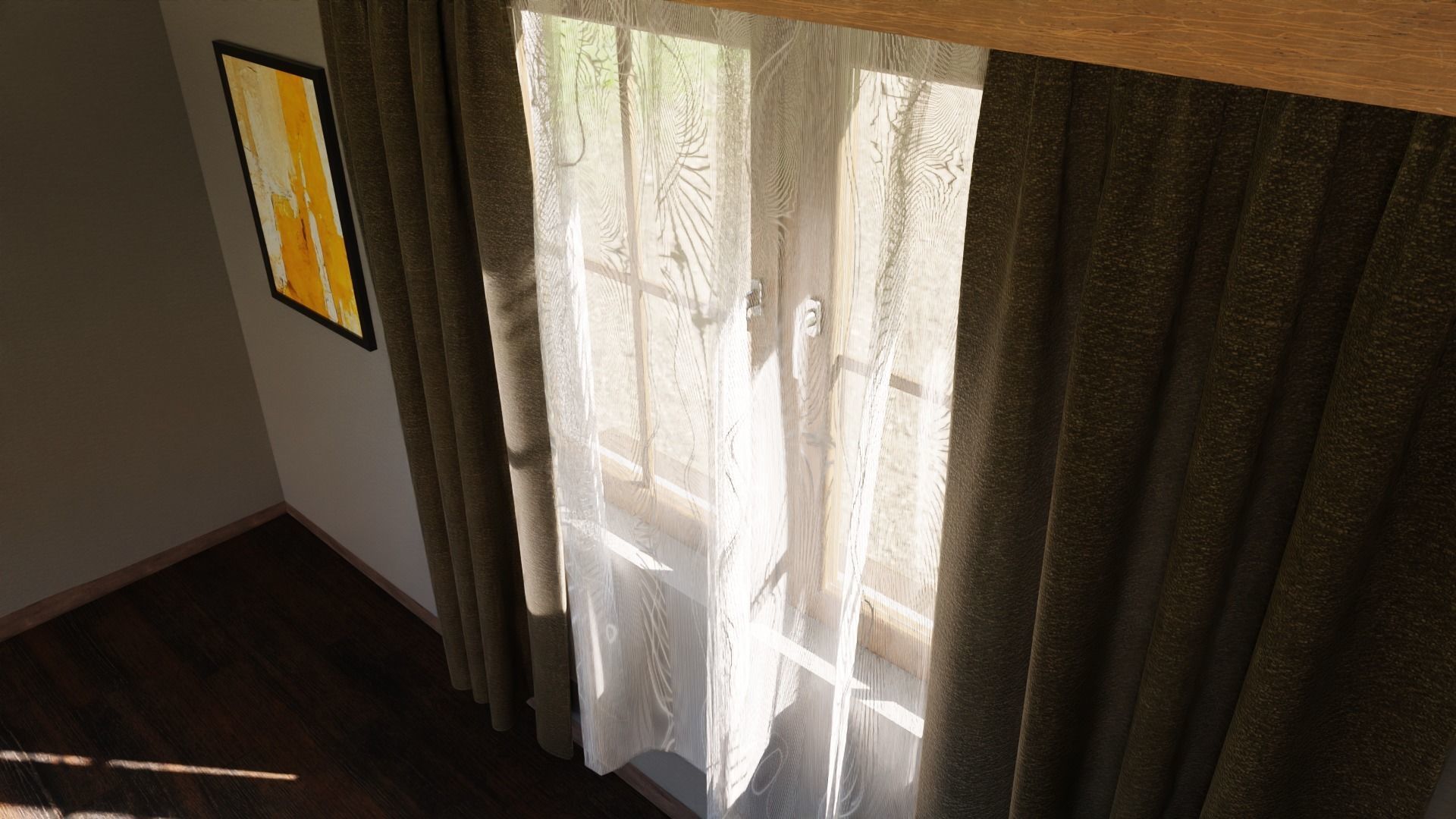 Curtains 01 3D model_7