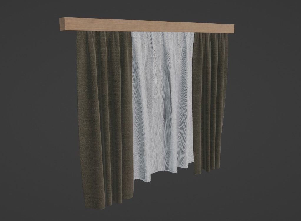 Curtains 01 3D model_18